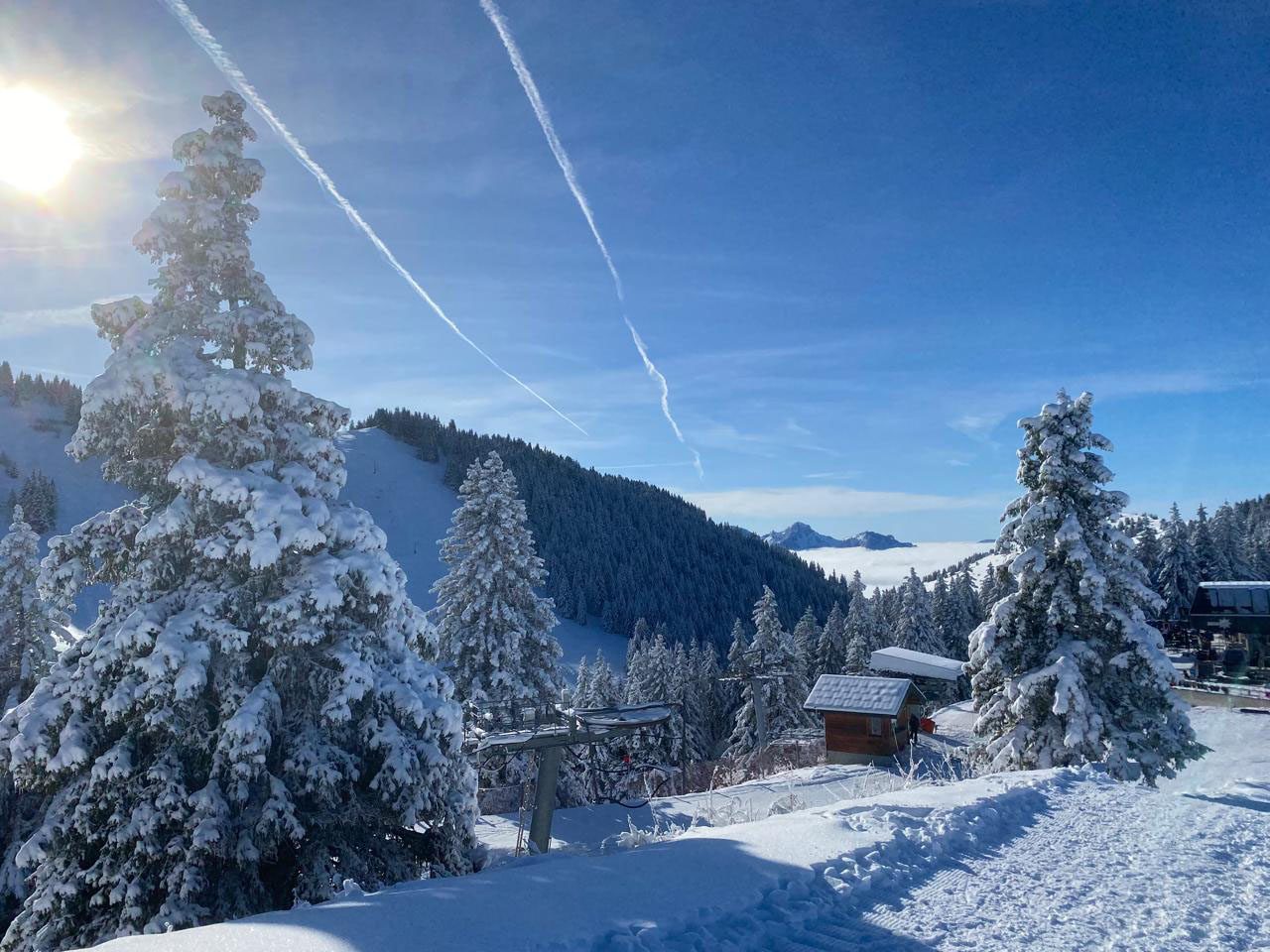 Paysage enneigé des Alpes